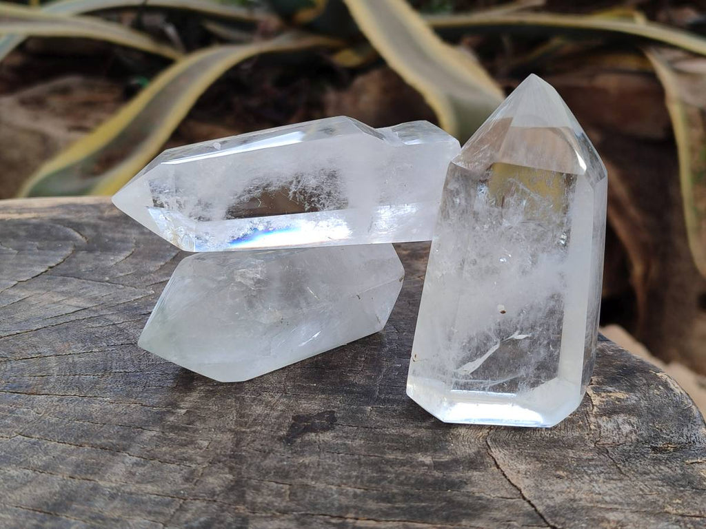 Polished Clear Quartz Crystals x 6 From Madagascar - Toprock Gemstones and Minerals 