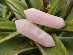 Polished Double Terminated Rose Quartz Points x 6 Madagascar - Toprock Gemstones and Minerals 