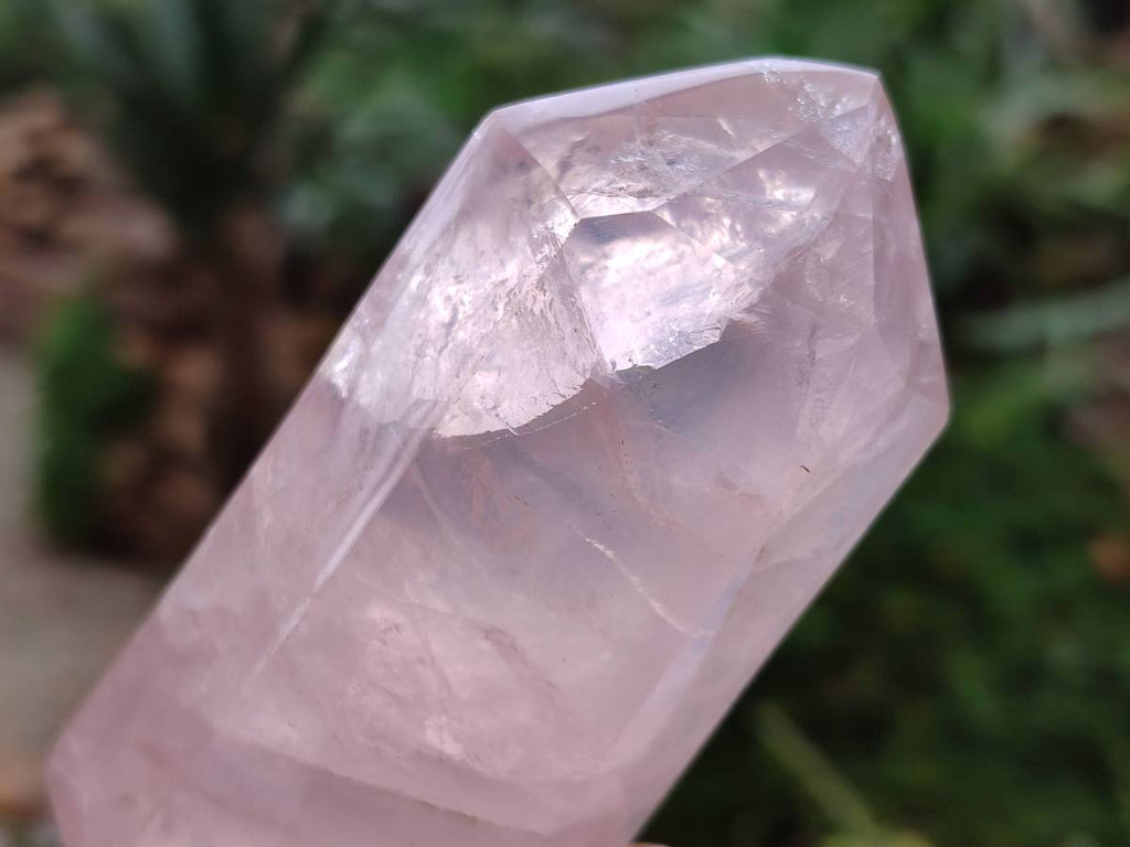 Polished Double Terminated Rose Quartz Points x 6 Madagascar - Toprock Gemstones and Minerals 