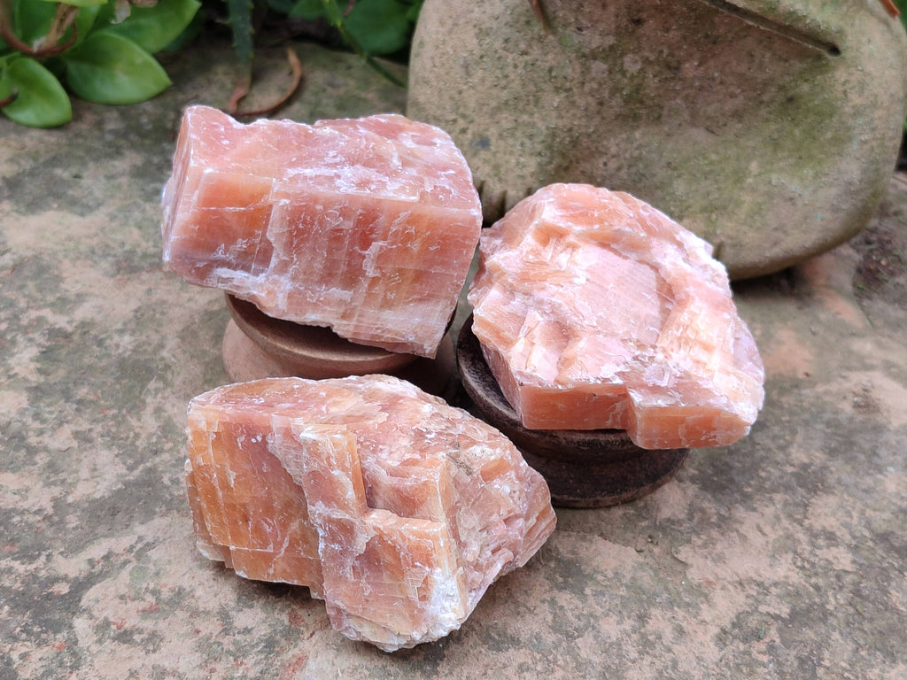 Natural Sunset Orange Calcite Specimens x 12 From Spitzkop, Namibia - Toprock Gemstones and Minerals 