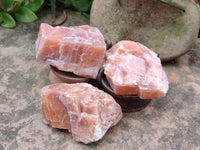 Natural Sunset Orange Calcite Specimens x 12 From Spitzkop, Namibia