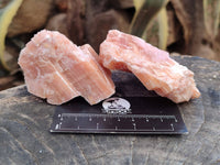Natural Sunset Orange Calcite Specimens x 12 From Spitzkop, Namibia