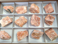 Natural Sunset Orange Calcite Specimens x 12 From Spitzkop, Namibia