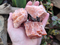 Natural Sunset Orange Calcite Specimens x 12 From Spitzkop, Namibia