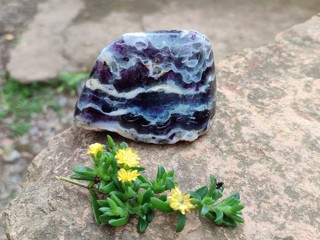 Polished Watermelon Fluorite Free Forms x 6 From Uis, Namibia - Toprock Gemstones and Minerals 