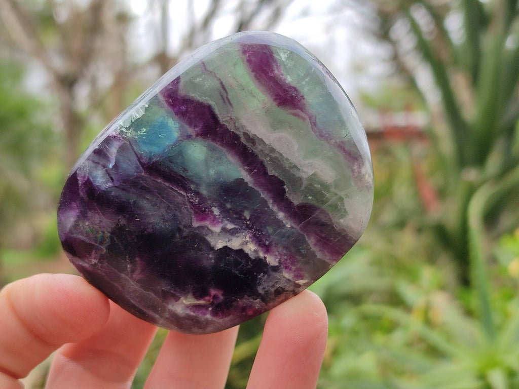 Polished Watermelon Fluorite Free Forms x 6 From Uis, Namibia - Toprock Gemstones and Minerals 