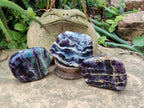 Polished Watermelon Fluorite Free Forms x 6 From Uis, Namibia - Toprock Gemstones and Minerals 