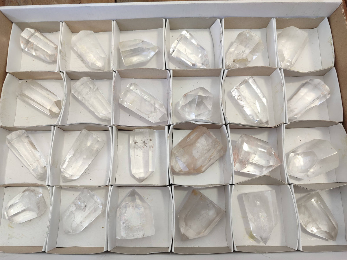 Polished Clear Quartz Crystals x 24 From Madagascar - Toprock Gemstones and Minerals 