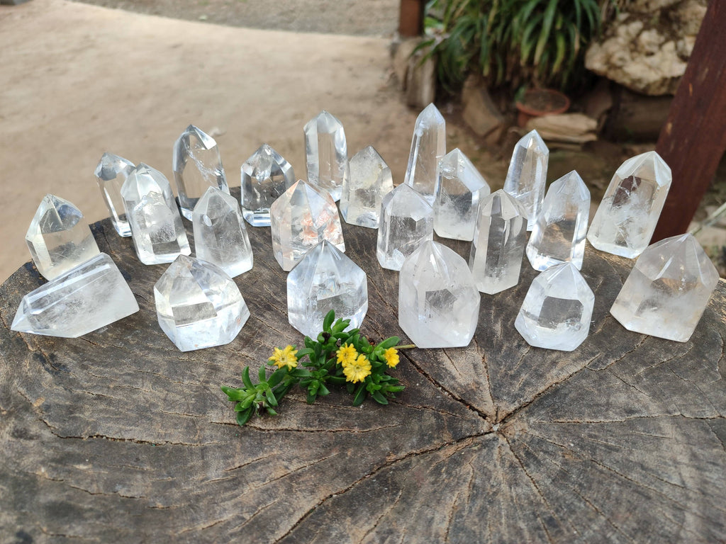 Polished Clear Quartz Crystals x 24 From Madagascar - Toprock Gemstones and Minerals 