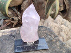 Polished Rose Quartz Flames x 2 Madagascar - Toprock Gemstones and Minerals 