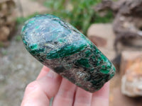 Polished Emerald Mica In Matrix 'Mutokolite' Standing Free Forms x 3 From Mutoko, Zimbabwe - Toprock Gemstones and Minerals 