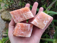 Natural Sunset Orange Calcite Specimens x 12 From Spitzkop, Namibia