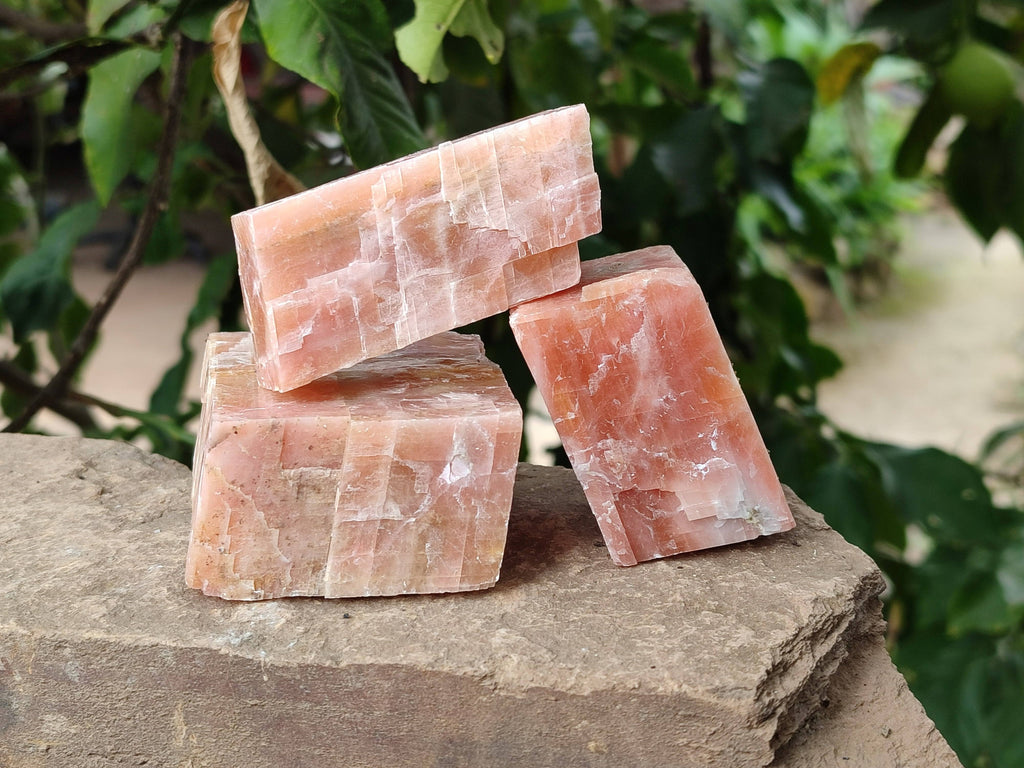 Natural Sunset Orange Calcite Specimens x 12 From Spitzkop, Namibia - Toprock Gemstones and Minerals 