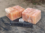 Natural Sunset Orange Calcite Specimens x 12 From Spitzkop, Namibia - Toprock Gemstones and Minerals 