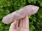 Polished Double Terminated Rose Quartz Points x 2 Madagascar - Toprock Gemstones and Minerals 