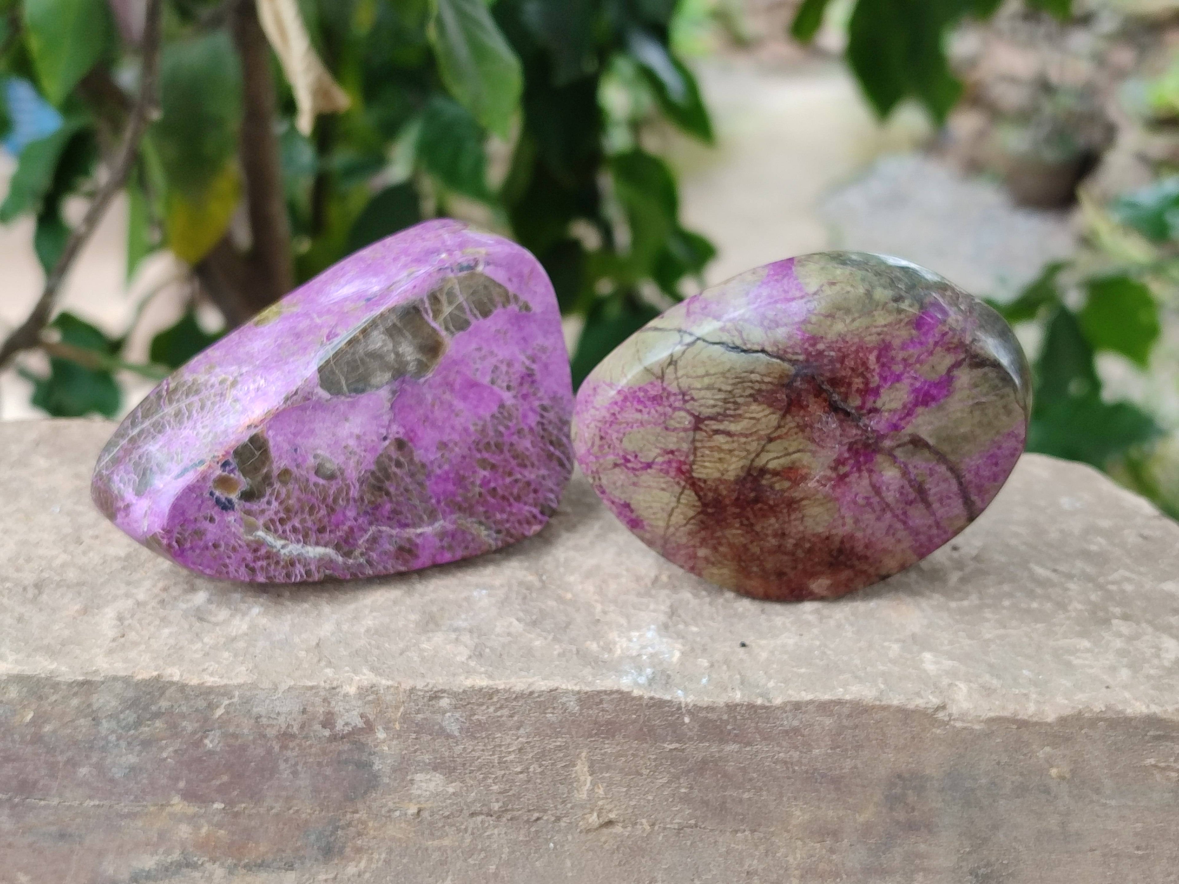 Polished Stichtite Free Forms x 6 From Barberton, South Africa - Toprock Gemstones and Minerals 