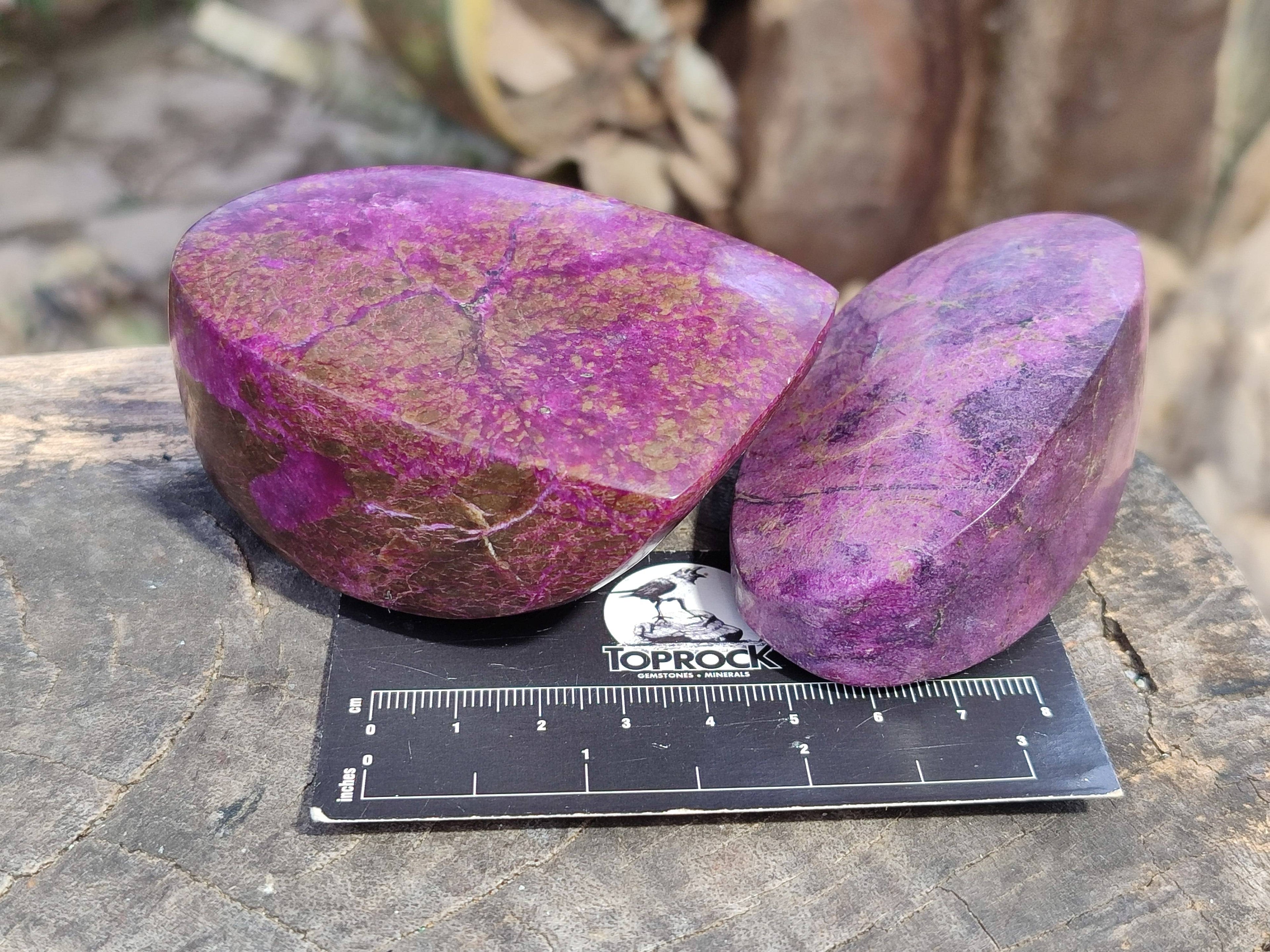Polished Stichtite Free Forms x 6 From Barberton, South Africa - Toprock Gemstones and Minerals 
