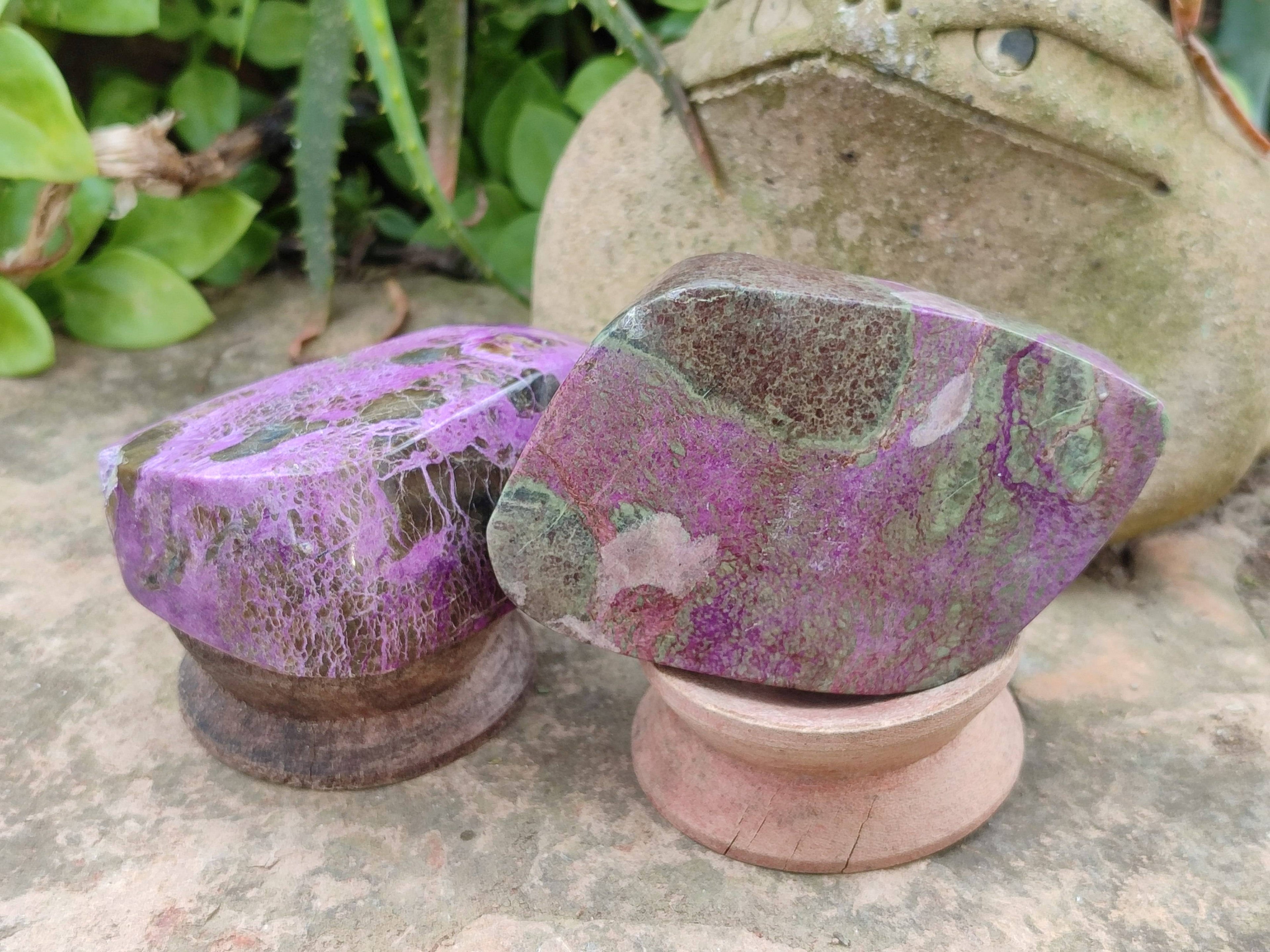 Polished Stichtite Free Forms x 6 From Barberton, South Africa - Toprock Gemstones and Minerals 