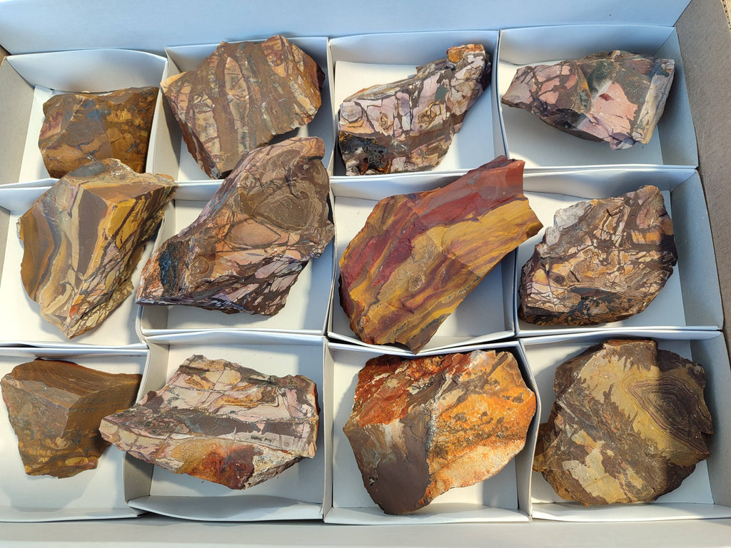 Natural Selected Nguni Jasper Cobbed Specimens x 12 From Prieska, South Africa - Toprock Gemstones and Minerals 