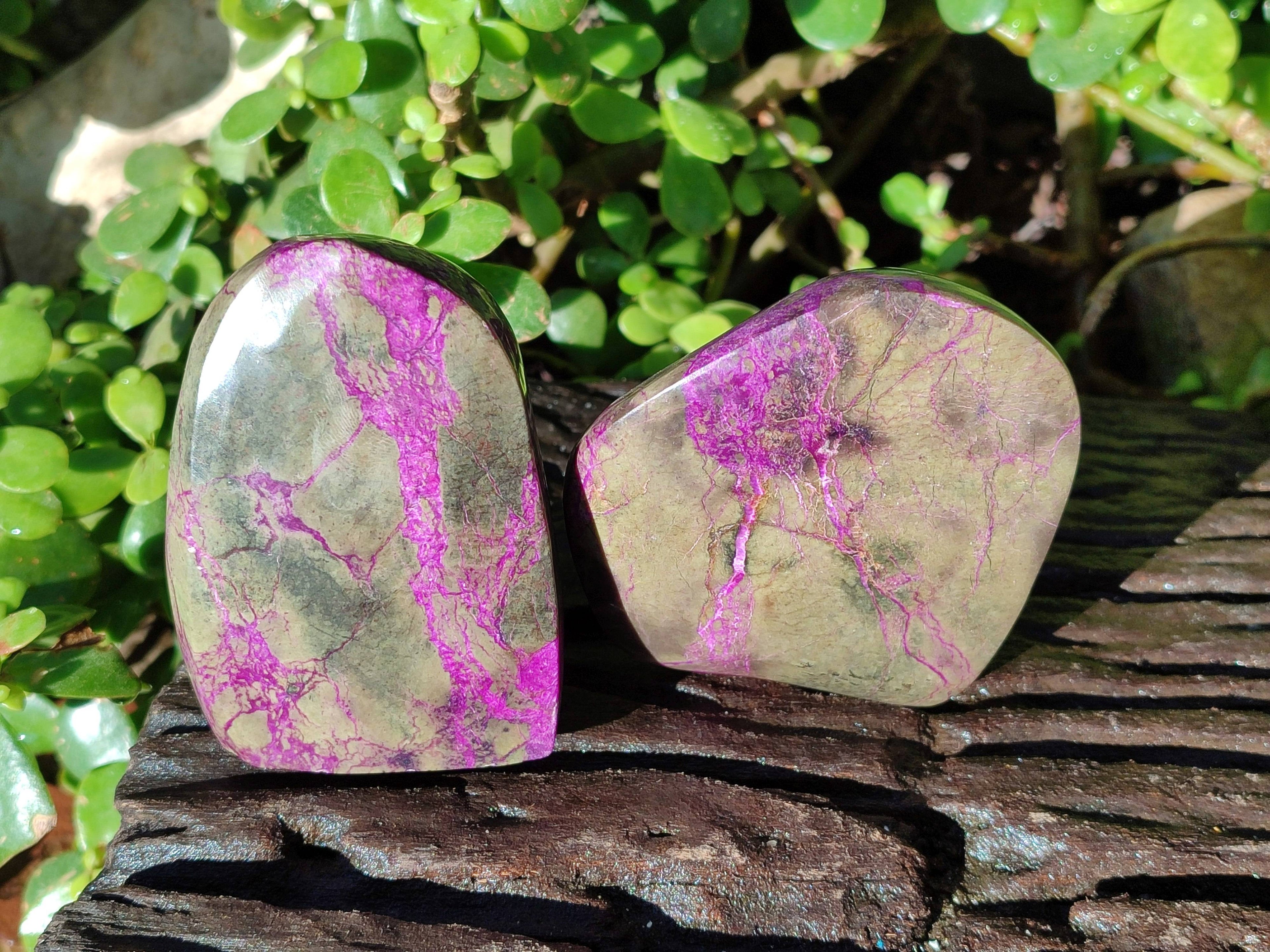 Polished Stichtite Free Forms x 6 From Barberton, South Africa - Toprock Gemstones and Minerals 