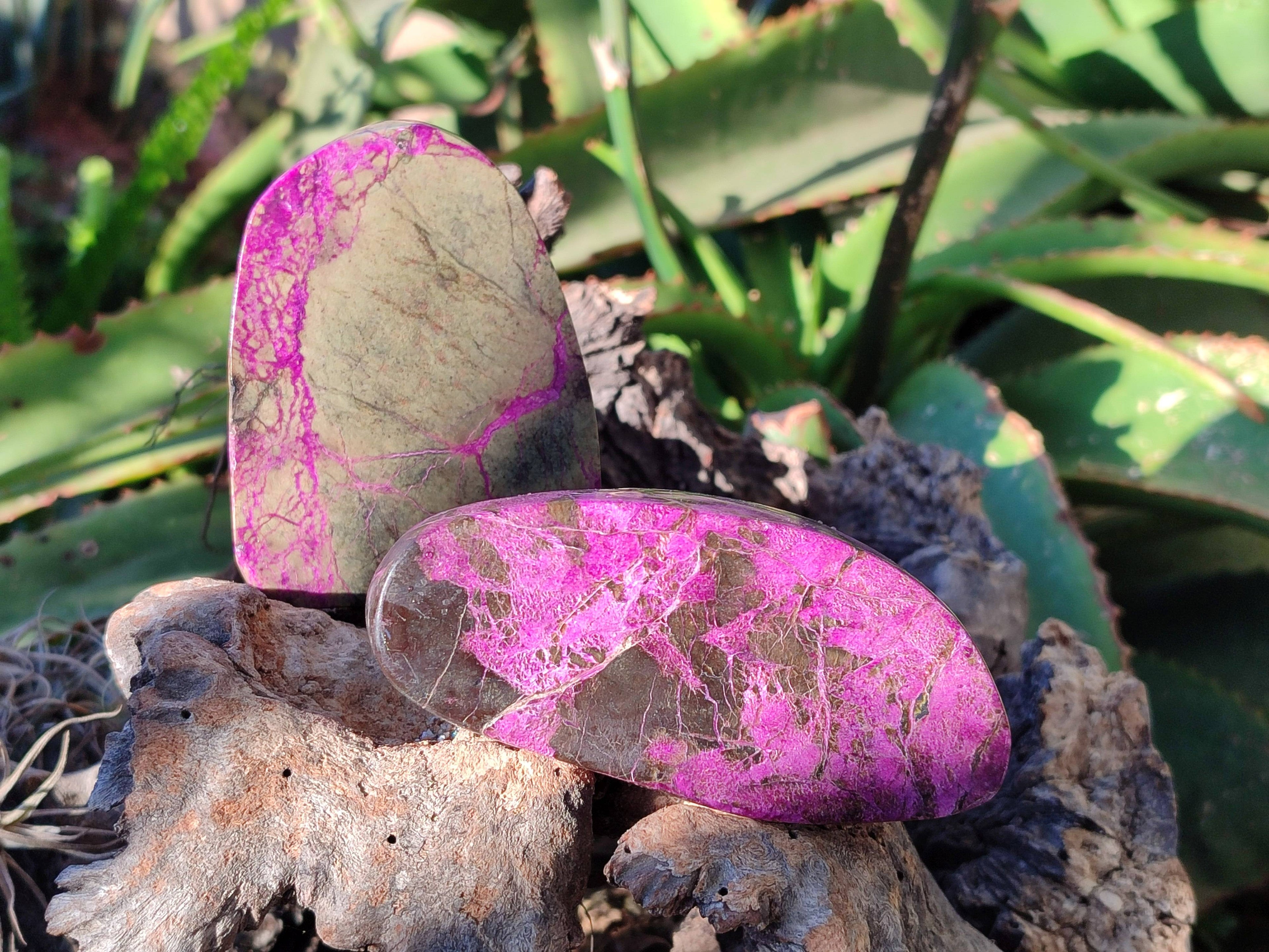 Polished Stichtite Free Forms x 6 From Barberton, South Africa - Toprock Gemstones and Minerals 