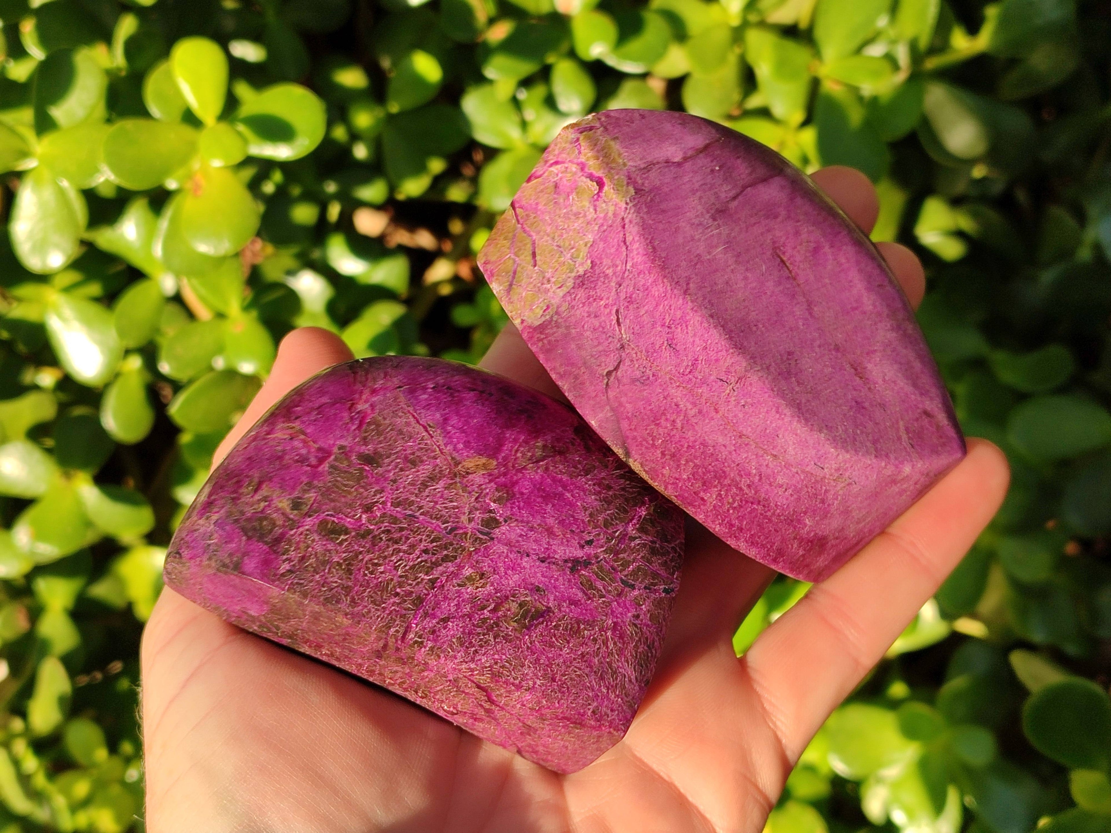 Polished Stichtite Free Forms x 6 From Barberton, South Africa - Toprock Gemstones and Minerals 