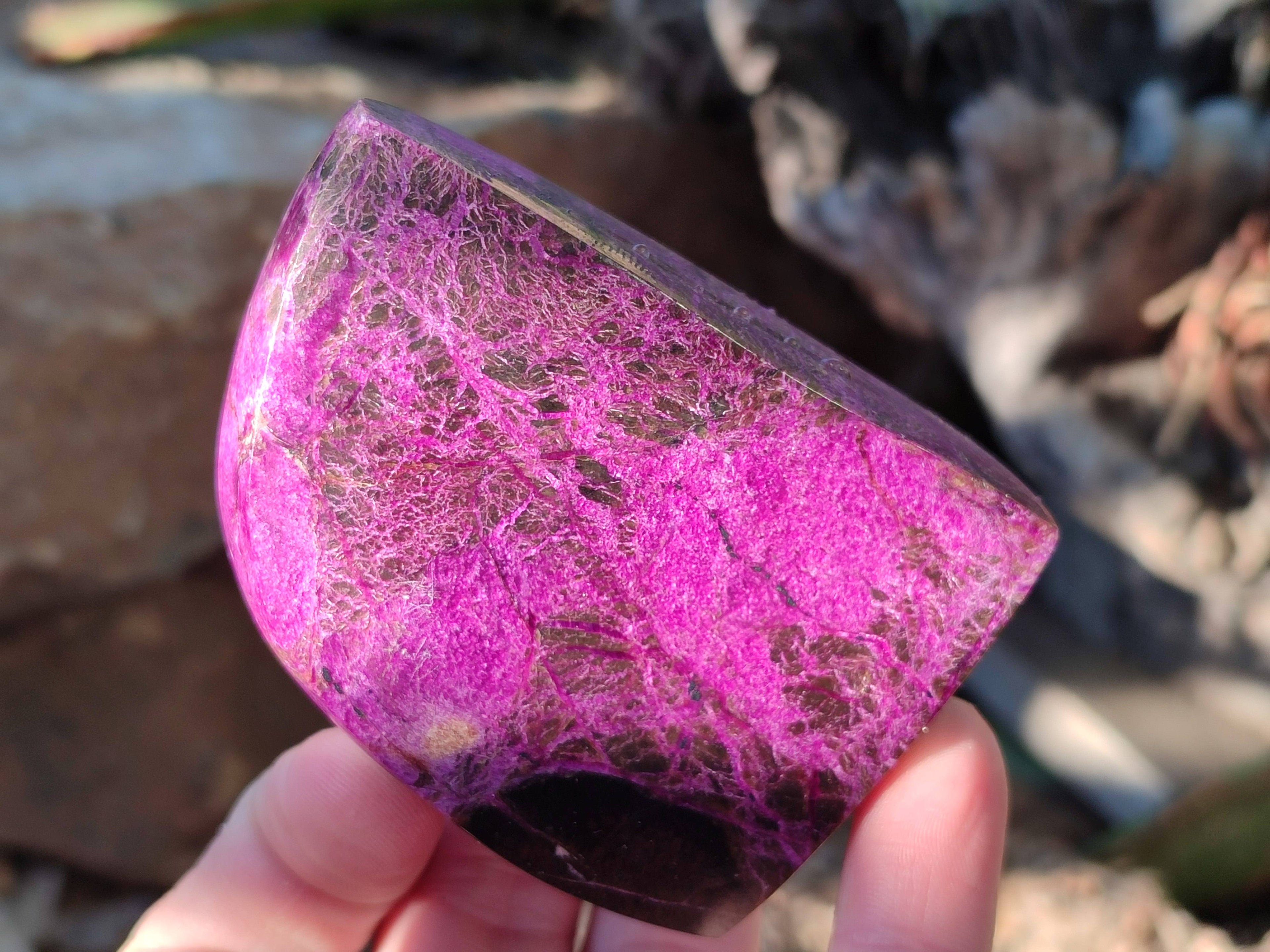 Polished Stichtite Free Forms x 6 From Barberton, South Africa - Toprock Gemstones and Minerals 