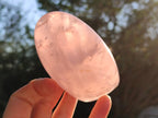 Polished Rose Quartz Standing Free Forms x 2 Madagascar - Toprock Gemstones and Minerals 
