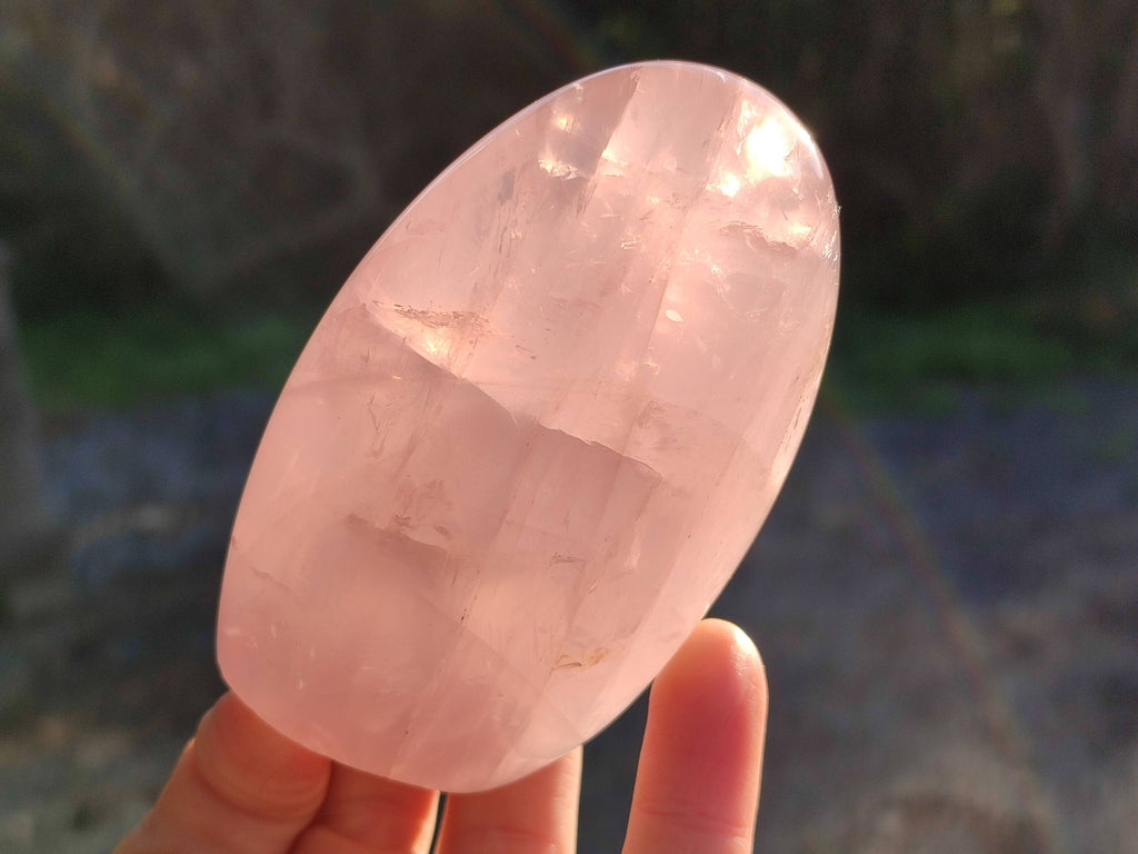 Polished Rose Quartz Standing Free Forms x 2 Madagascar - Toprock Gemstones and Minerals 