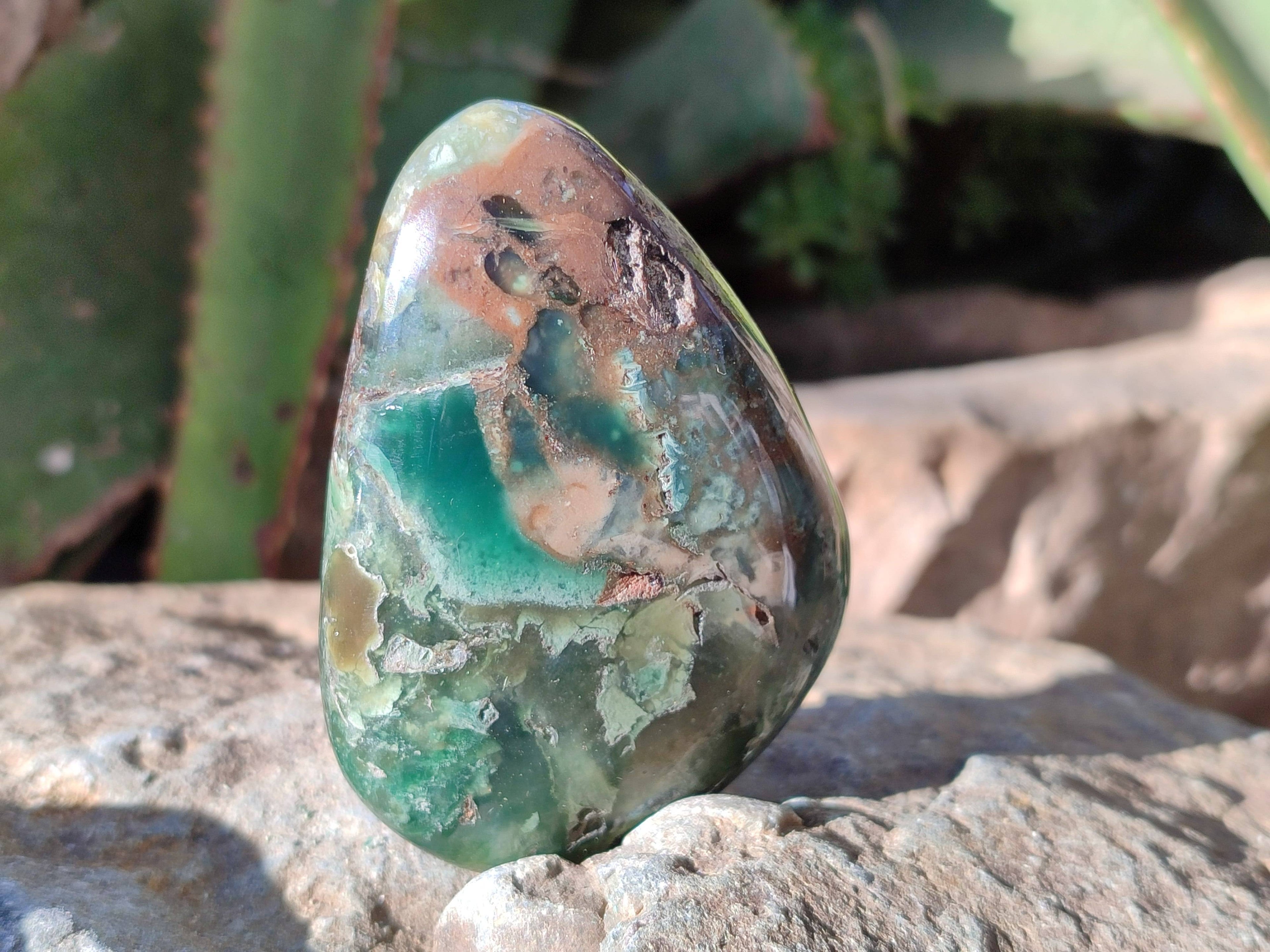 Polished Emerald Mtorolite Palm Stones x 12 From Mutorashanga, Zimbabwe - Toprock Gemstones and Minerals 