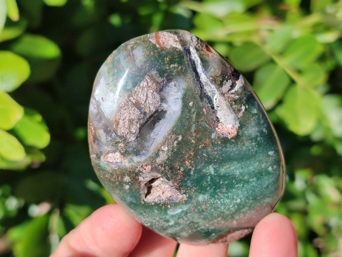 Polished Emerald Mtorolite Palm Stones x 12 From Mutorashanga, Zimbabwe - Toprock Gemstones and Minerals 