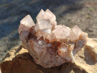 Natural Smokey Cactus Spirit Quartz Clusters x 2 From South Africa