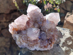 Natural Smokey Cactus Spirit Quartz Clusters x 2 From South Africa - Toprock Gemstones and Minerals 