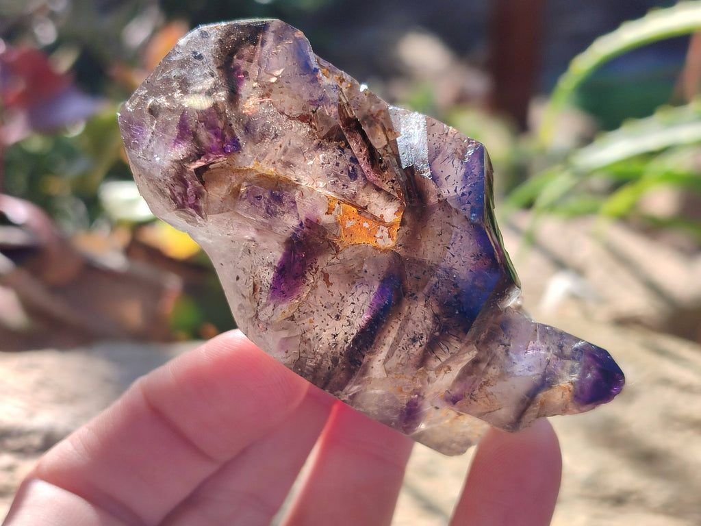 Polished Window Amethyst Quartz Crystals x 6 From Akansobe, Madagascar - Toprock Gemstones and Minerals 