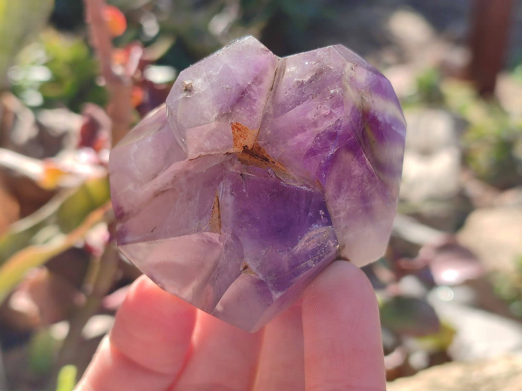 Polished Window Amethyst Quartz Crystals x 6 From Akansobe, Madagascar - Toprock Gemstones and Minerals 