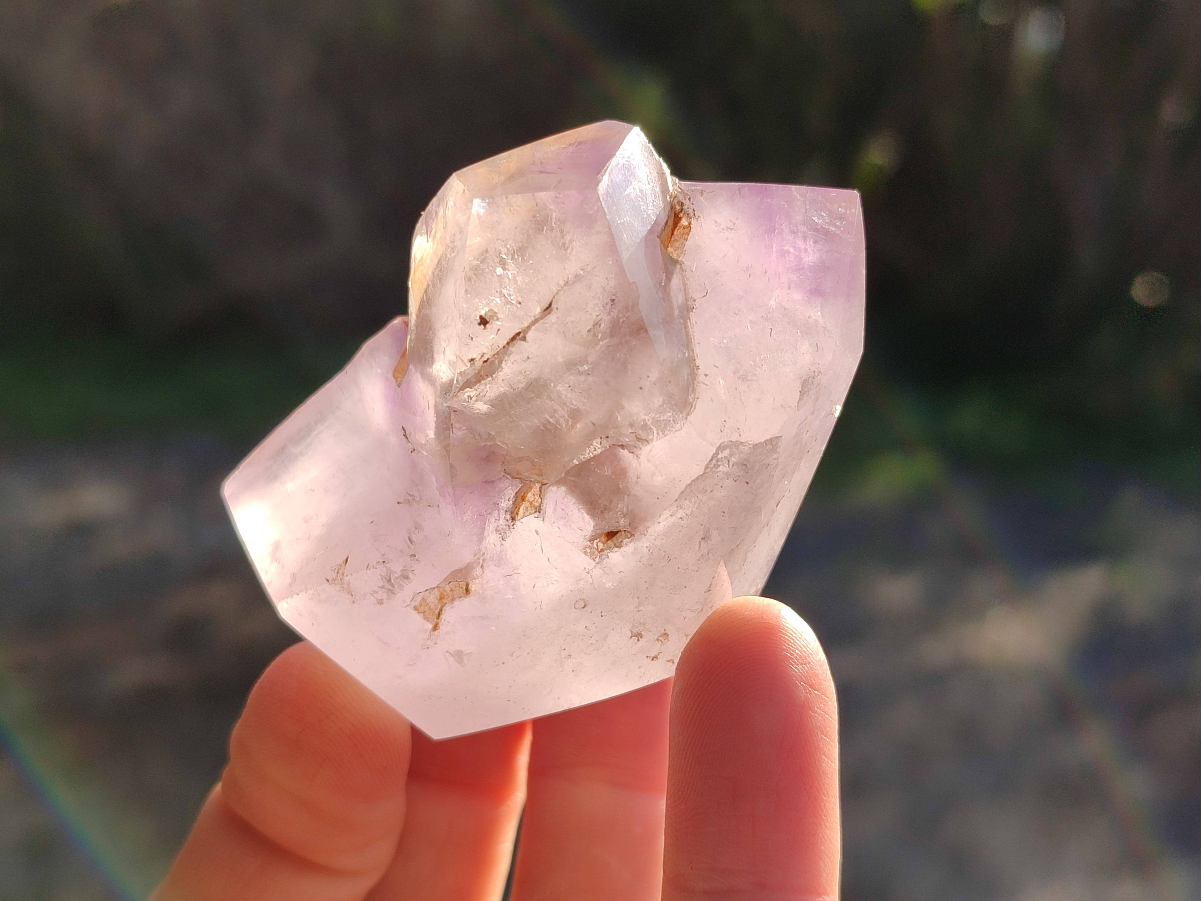 Polished Window Amethyst Quartz Crystals x 6 From Akansobe, Madagascar - Toprock Gemstones and Minerals 