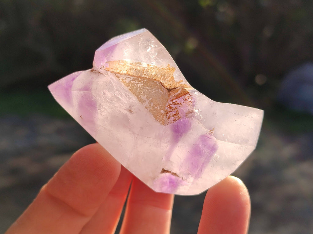 Polished Window Amethyst Quartz Crystals x 6 From Akansobe, Madagascar - Toprock Gemstones and Minerals 