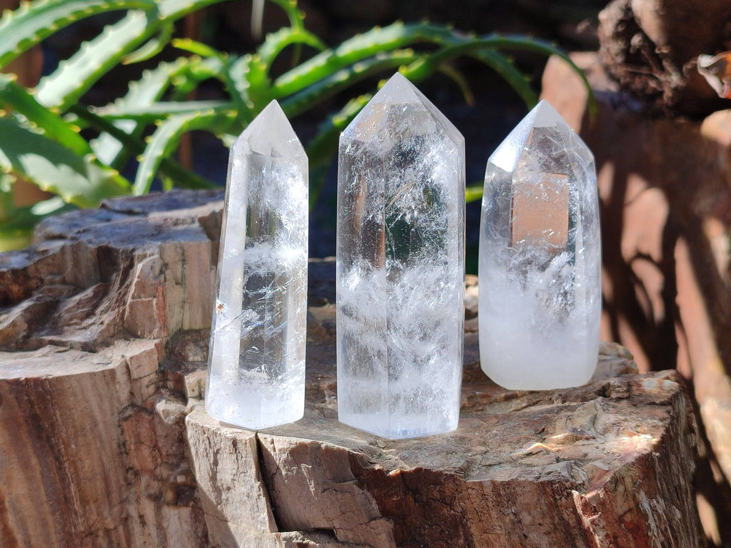 Polished Clear Quartz Crystals x 24 From Madagascar - Toprock Gemstones and Minerals 