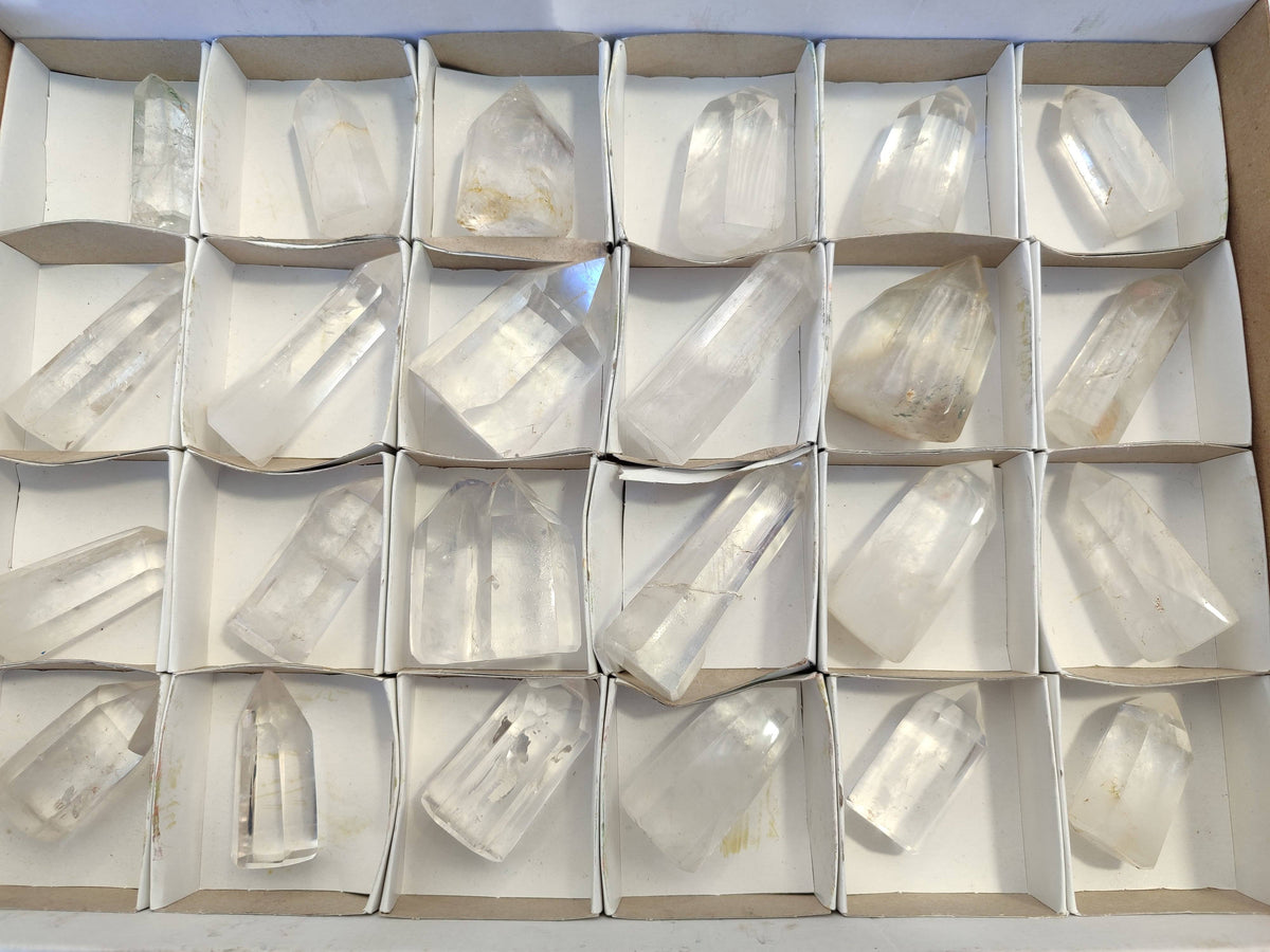 Polished Clear Quartz Crystals x 24 From Madagascar - Toprock Gemstones and Minerals 