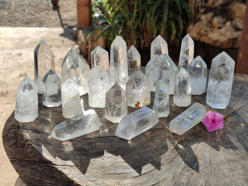 Polished Clear Quartz Crystals x 24 From Madagascar - Toprock Gemstones and Minerals 