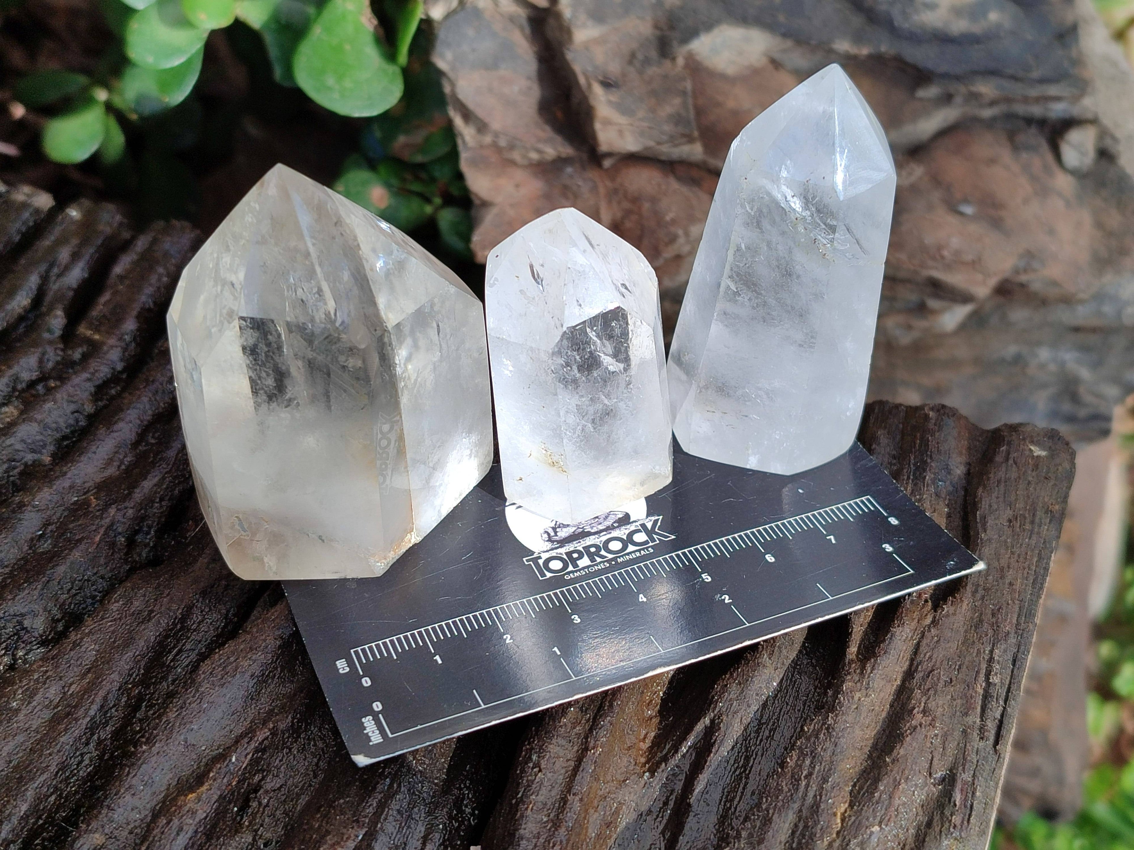 Polished Clear Quartz Crystals x 24 From Madagascar - Toprock Gemstones and Minerals 
