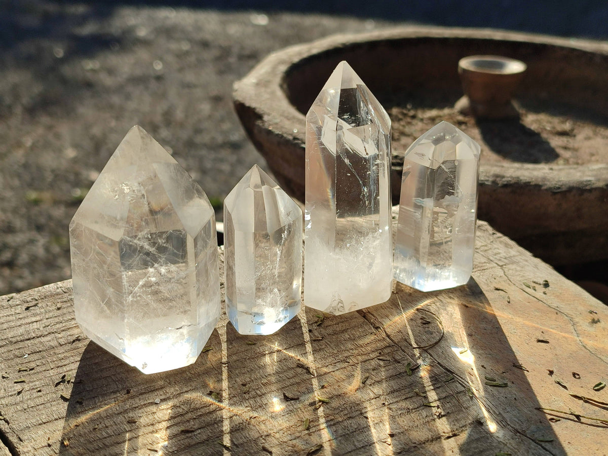 Polished Clear Quartz Crystals x 24 From Madagascar - Toprock Gemstones and Minerals 