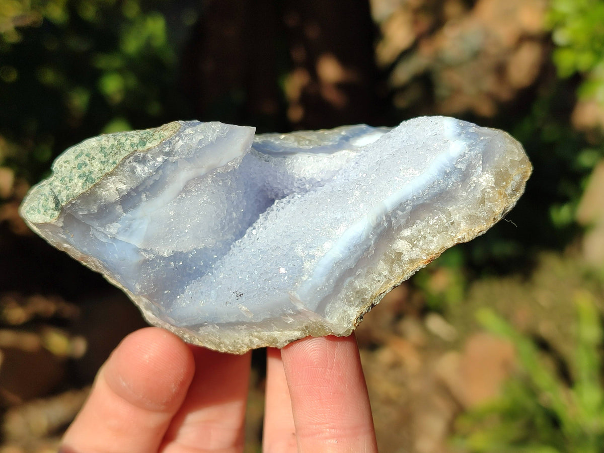 Natural Blue Lace Agate Geode Specimens x 12 From Malawi - Toprock Gemstones and Minerals 