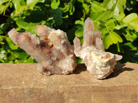 Natural Golden Limonite Coated Spirit Quartz Clusters x 6 From Boekenhouthoek, South Africa