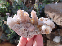 Natural Golden Limonite Coated Spirit Quartz Clusters x 6 From Boekenhouthoek, South Africa