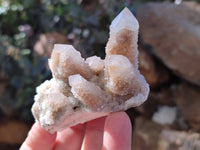 Natural Golden Limonite Coated Spirit Quartz Clusters x 6 From Boekenhouthoek, South Africa