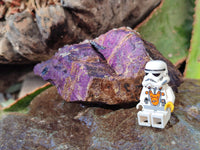 Natural Metallic Purpurite Cobbed Specimens x 3 From Erongo, Namibia