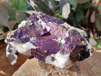 Natural Metallic Purpurite Cobbed Specimens x 3 From Erongo, Namibia