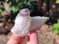 Natural Smokey Amethyst Crystals x 12 From Brandberg, Namibia