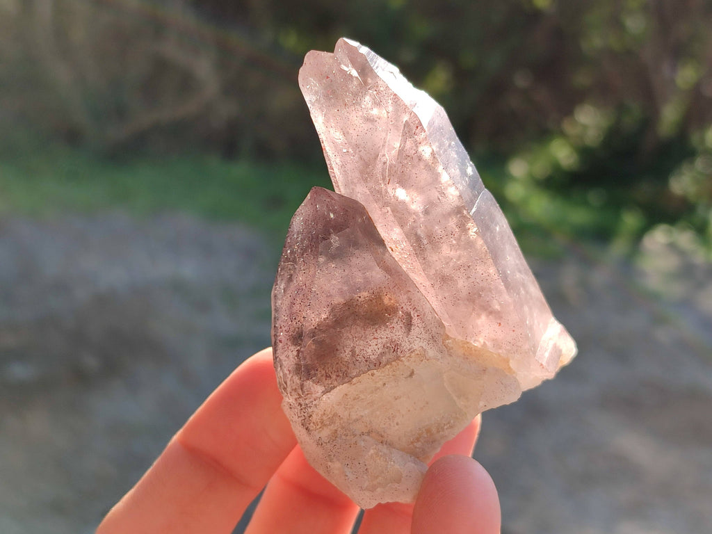 Natural Smokey Amethyst Crystals x 12 From Brandberg, Namibia - Toprock Gemstones and Minerals 
